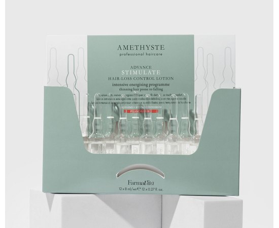 Интенсивный лосьон для стимулирования роста волос Farmavita Amethyste Advance Stimulate Hair Loss Control Lotion, 12х8 ml, изображение 2