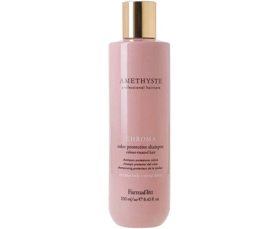 Шампунь для захисту кольору для фарбованого волосся Farmavita Amethyste Chromа Color Protective Shampoo, фото  Шампунь для захисту кольору для фарбованого волосся Farmavita Amethyste Chromа Color Protective Shampoo, фото