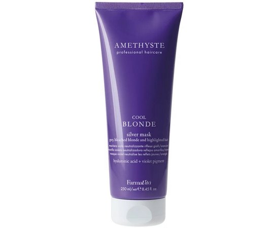 Нейтрализующая маска для седых и осветленных волос Farmavita Amethyste Cool Blonde Silver Mask, 250 ml