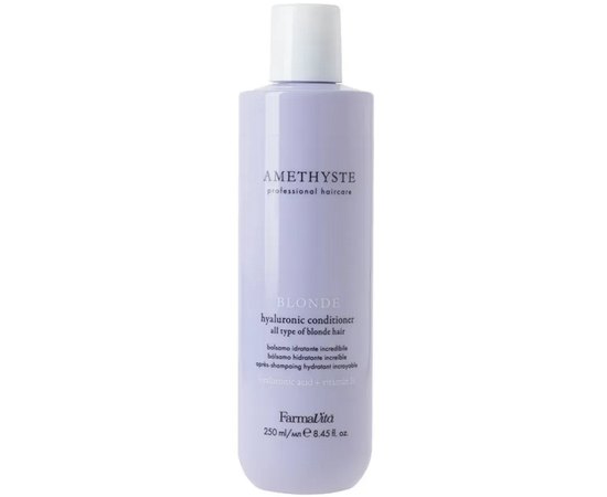 Гиалуроновый кондиционер для всех типов светлых волос Farmavita Amethyste Blonde Hyaluronic Conditioner, 250 ml