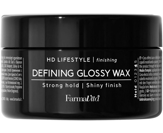 Глянцевый воск сильной фиксации Farmavita HD Life Style Defining Glossy Wax, 100 ml Глянцевый воск сильной фиксации Farmavita HD Life Style Defining Glossy Wax, 100 ml
