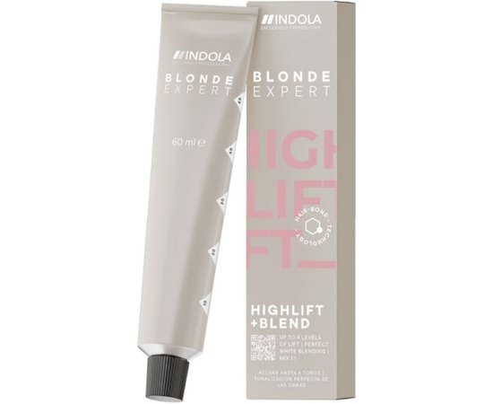 Краска для волос до 4 уровней осветления Indola Blonde Expert Highlift + Blend, 60 ml