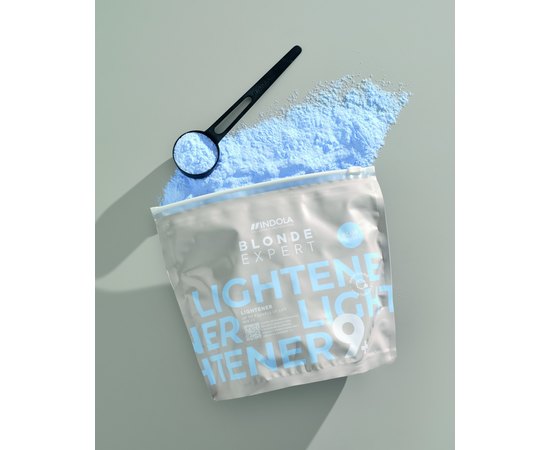 Пудра для обесцвечивания волос Indola Blonde Expert Lightener 9+ Blue Powder, 450 g, изображение 2