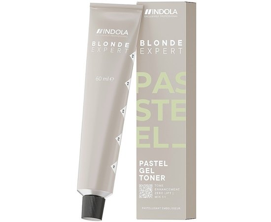 Перманентная гель-краска пастельные оттенки Indola Blonde Expert Pastel Gel Toner, 60 ml