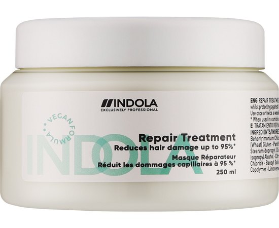 Маска для відновлення пошкодженого волосся Indola Repair Treatment, 250 ml, фото 