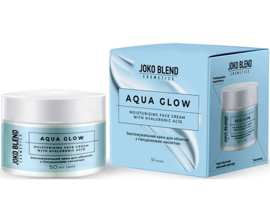 Увлажняющий крем для лица с гиалуроновой кислотой Joko Blend Aqua Glow Face Cream, 50 ml, изображение 2 Увлажняющий крем для лица с гиалуроновой кислотой Joko Blend Aqua Glow Face Cream, 50 ml, изображение 2