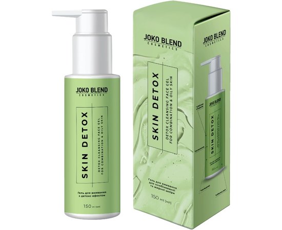 Гель для умывания для комбинированной и жирной кожи Joko Blend Skin Detox Cleansing Face Gel, 150 ml, изображение 2 Гель для умывания для комбинированной и жирной кожи Joko Blend Skin Detox Cleansing Face Gel, 150 ml, изображение 2