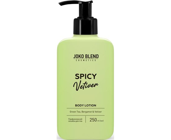 Парфюмированный лосьон для тела Joko Blend Spicy Vetiver Body Lotion, 250 ml Парфюмированный лосьон для тела Joko Blend Spicy Vetiver Body Lotion, 250 ml