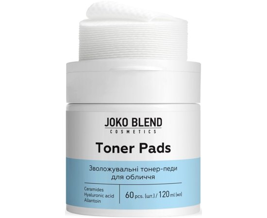 Увлажняющие тонер-педы для лица с керамидами и гиалуроновой кислотой Joko Blend Toner Pads, 60 pc Увлажняющие тонер-педы для лица с керамидами и гиалуроновой кислотой Joko Blend Toner Pads, 60 pc