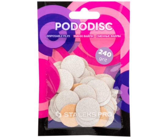 Сменные файлы белые для педикюрного диска Staleks Pro Expert Pododisc M, 50 pcs