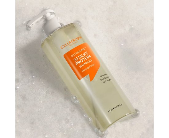 Шампунь для глибокого відновлення з комплексом з 33 протеїнів Cellreborn Cellrebiome 33 Silky Protein Shampoo, 430 ml, фото _ab__is.image_number.default