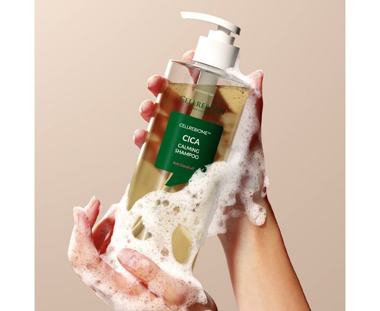 Шампунь против перхоти с центелой азиатской Cellreborn Cellrebiome Cica Calming Shampoo, 430 ml, изображение 3