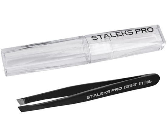 Пинцет для бровей Staleks Pro Expert 11 Type 3 Black, изображение 5