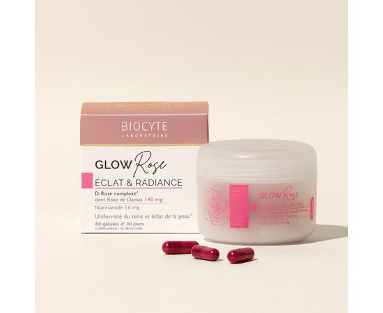Пищевая добавка для идеального цвета лица Biocyte Glow Rose, 60 caps, изображение 2