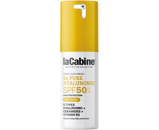 Крем-флюид для лица La Cabine Hyaluronic 5x Pure Facial Fluid Cream SPF50, 30 ml, изображение 2