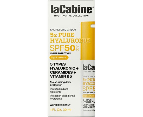 Крем-флюид для лица La Cabine Hyaluronic 5x Pure Facial Fluid Cream SPF50, 30 ml