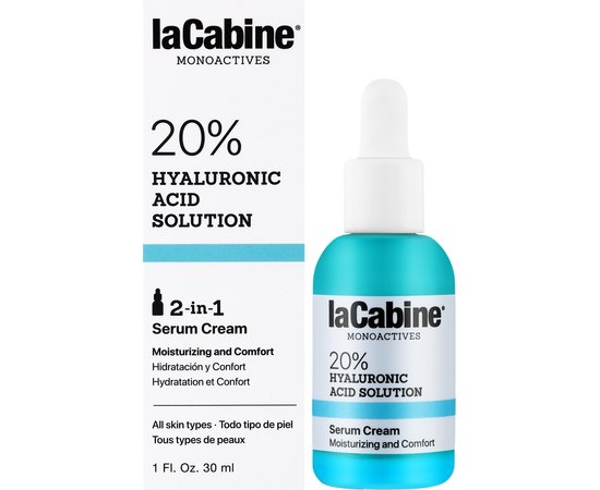 Увлажняющая крем-сыворотка для лица La Cabine Hyaluronic Monoactives 20% Serum Cream, 30 ml