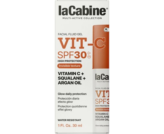 Солнцезащитный гель-флюид для лица LaCabine Vit-C Invisible SPF30 Fluid, 30 ml, изображение 2