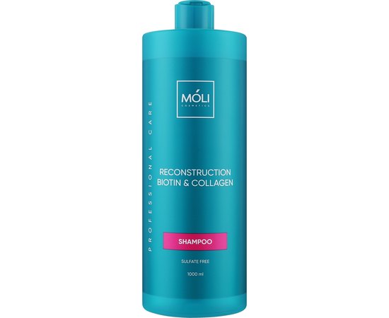 Шампунь безсульфатний з біотіном та колагеном Moli Cosmetics Reconstruction Biotin & Collagen Shampoo, фото _ab__is.image_number.default
