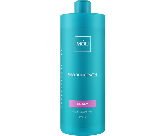 Бальзам безсульфатный с кератином и протеинами шелка Moli Cosmetics Smooth Keratin Balsam, изображение 2