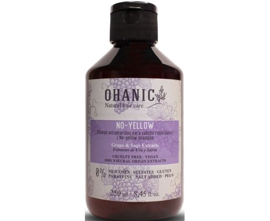 Шампунь для волос Нет желтому Ohanic No-Yellow Shampoo, изображение 2