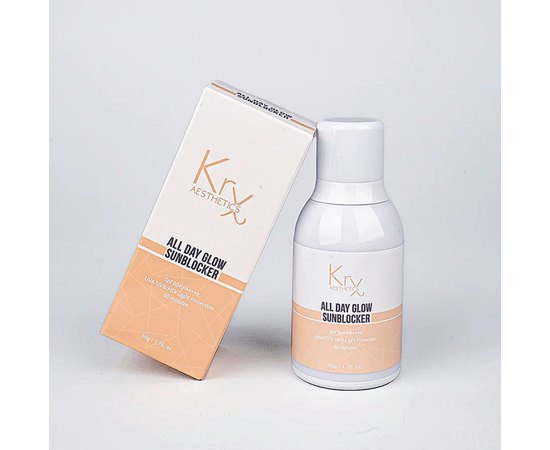 Сонцезахисний крем-флюїд SPF50/РА +++ з комбінованими фільтрами KRX Aesthetics All Day Glow Sunblocker, 50 ml, фото _ab__is.image_number.default