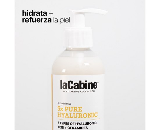 Очищающий увлажняющий гель с гиалуроновой кислотой и церамидами La Cabine Hyaluronic 5хPure Cleansing Gel, 250 ml, изображение 2
