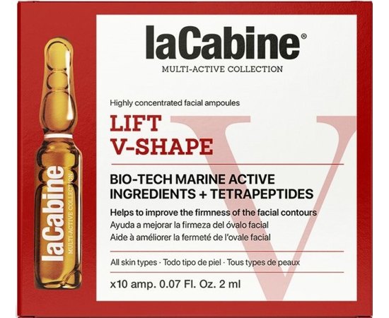 Концентрированная сыворотка для лифтинг-эффекта контуров лица La Cabine Lift V-Shape Ampoules, 2ml, изображение 2