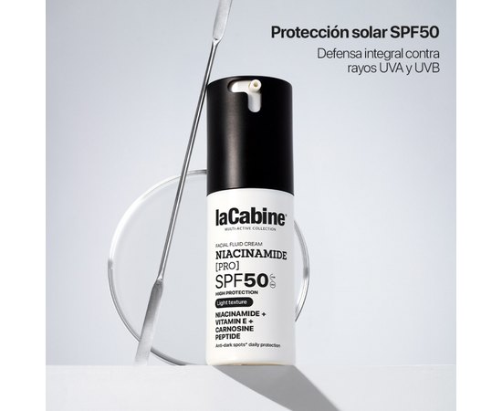 Солнцезащитный крем-флюид для лица La Cabine Niacinamide Pro SPF50 Fluid Sunscreen, 30 ml, изображение 3
