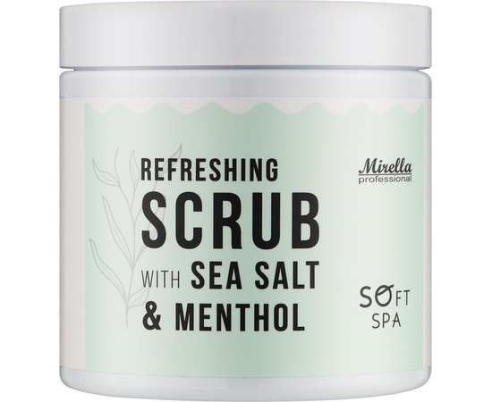 Освіжаючий скраб з морською сіллю та ментолом Mirella Professional Soft Spa Refreshing Scrub With Sea Salt & Menthol, 500 ml, фото 