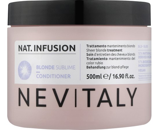 Крем-ополіскувач для нейтралізації жовтих відтінків на волоссі Nevitaly Blonde Sublime Sheer Blonde Treatment, фото _ab__is.image_number.default