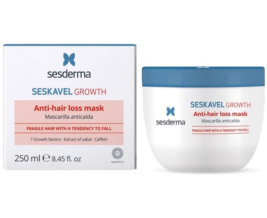 Маска для роста волос и против выпадения Sesderma Seskavel Growth Anti-hair Loss Mask, 250 ml, изображение 2