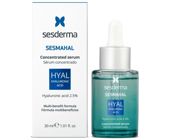 Багатофункціональна концентрована сироватка з гіалуроновою кислотою Sesderma Sesmahal Hyal - Hyaluronic acid 2.5% Concentrated Serum, 30 ml, фото _ab__is.image_number.default