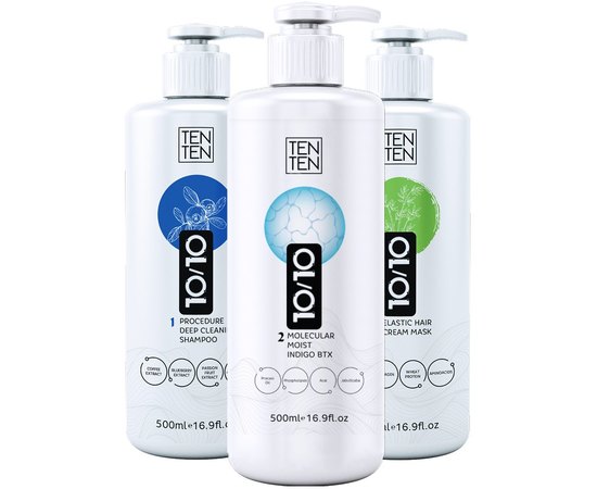 Программа Ботокс для волос Ten Ten 10/10 Molecular Moist Indigo BTX Set