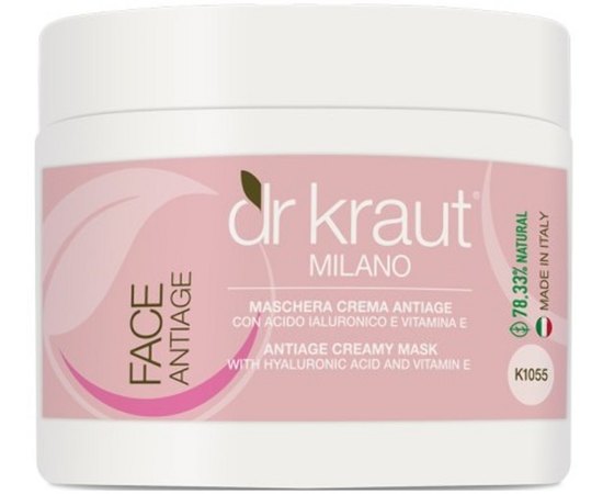 Маска антивозрастная кремовая Dr.Kraut Antiage Creamy Mask With Hyaluronic Acid And Vitamin E, изображение 2