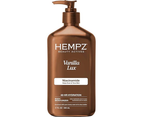 Молочко для тела с ниацинамидом Ваниль Люкс Hempz Vanilla Lux Herbal Body Moisturizer, изображение 2