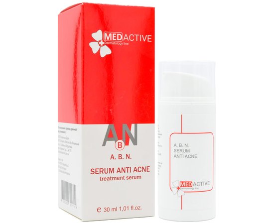 Противовоспалительная сыворотка Анти-акне MedActive А.B.N. Serum Anti Acne Treatment Serum, изображение 2