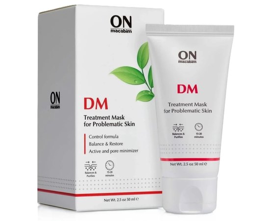 Себорегулирующая маска OnMacabim DM Acne Treatment Mask, 50 ml, изображение 2