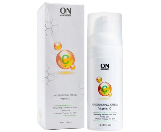 Увлажняющий крем с витамином C SPF15 OnMacabim VC Moisturizing Cream Vitamin C, 50 ml, изображение 2