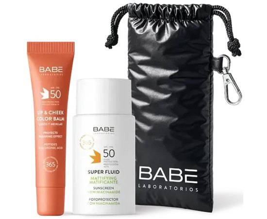 Набір Матуючий флюїд + Тінт NUDE + Чохол для окулярів Babe Laboratorios Face & Nude Set, фото _ab__is.image_number.default