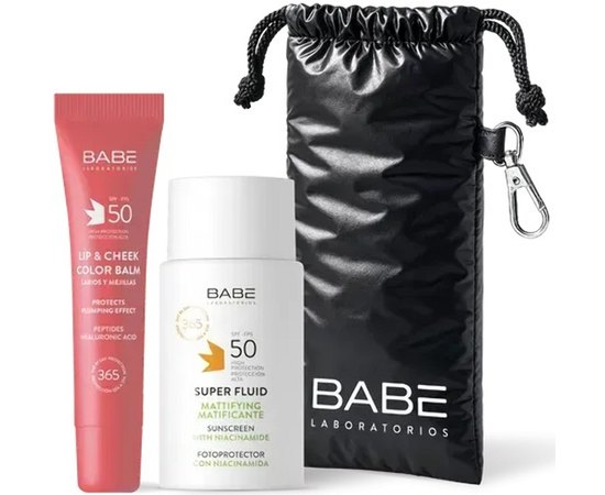 Набір Матуючий флюїд + Тінт PINK + Чохол для окулярів Babe Laboratorios Face & Pink Set, фото _ab__is.image_number.default