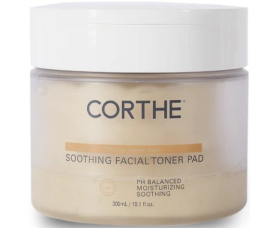 Заспокійливі тонер-пади Corthe Dermo Essential Soothing Facial Toner Pad, 90 un, фото 