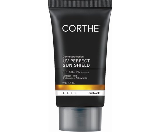 Антивіковий сонцезахисний крем з освітлюючим ефектом Corthe Dermo Protection UV Perfect Sun Shield  SPF 50+ PA+++, 50 g, фото 