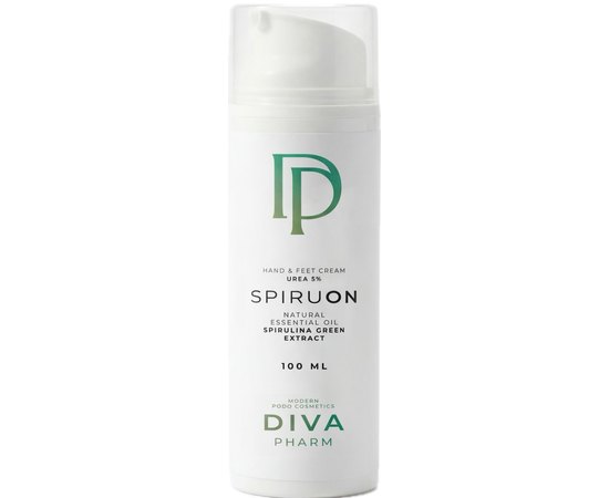 Крем увлажняющий со спирулиной мочевина 3% DivaPharm SpiruON, изображение 2