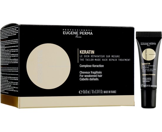 Відновлювальний догляд для пошкодженого волосся Eugene Perma Essentiel Keratin Gold Complexe Keraction, 10*10ml, фото _ab__is.image_number.default