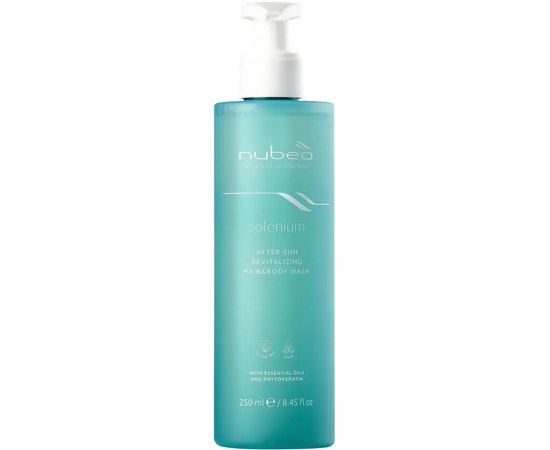 Ревіталізуючий фреш-гель для волосся та тіла Nubea Solenium After-Sun Revitalizing Hair and Body Wash, 250 ml, фото 