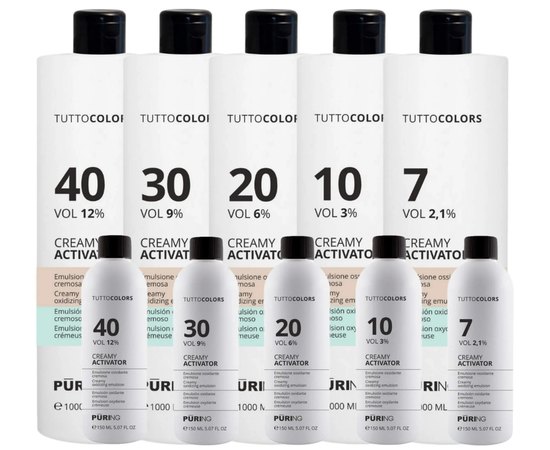 Окислювальна емульсія Puring Tutto Colors Creamy Activator, фото 