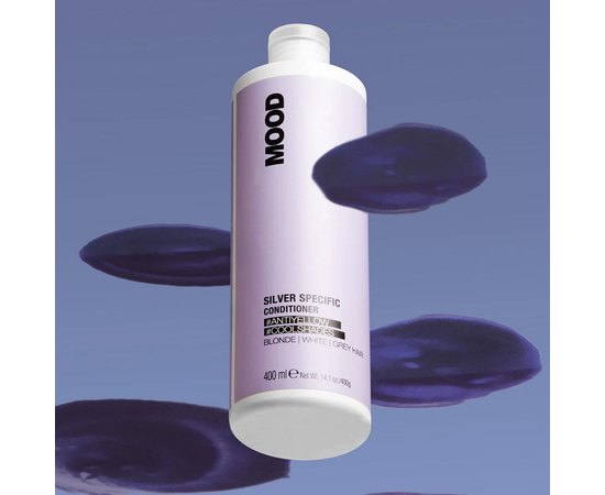 Фиолетовый кондиционер для нейтрализации желтизны Mood Silver Specific Conditioner, 400 ml, изображение 2