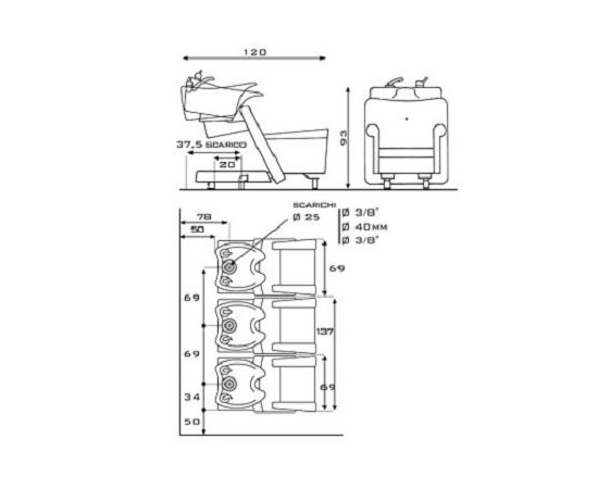 Pietranera мойка парикмахерская MEMPHIS