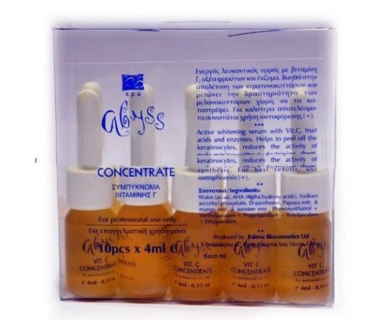 SPA Abyss SPA Abyss Vit "C" Concentrate Отбеливающий концентрат витамина "С", 40мл (4мл х 10шт) (проф.)